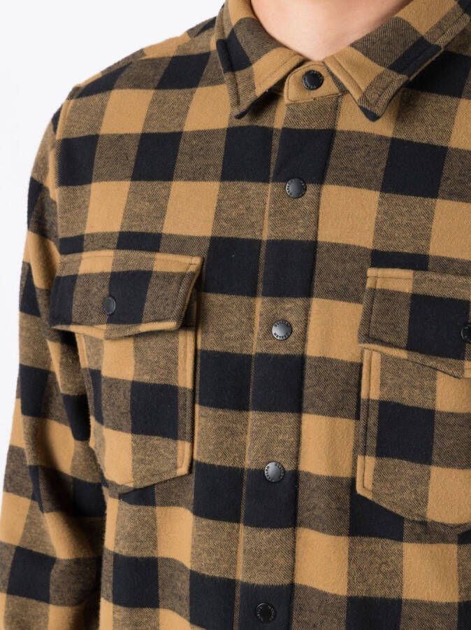 Osklen Geruit shirtjack Bruin