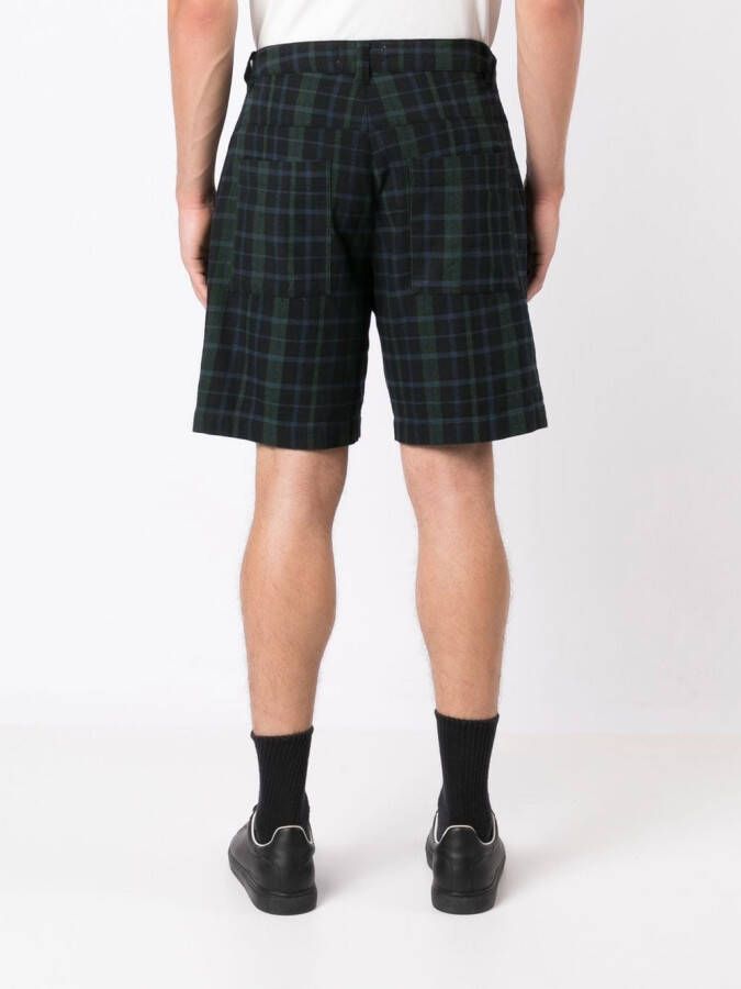 Osklen Geruite shorts Blauw
