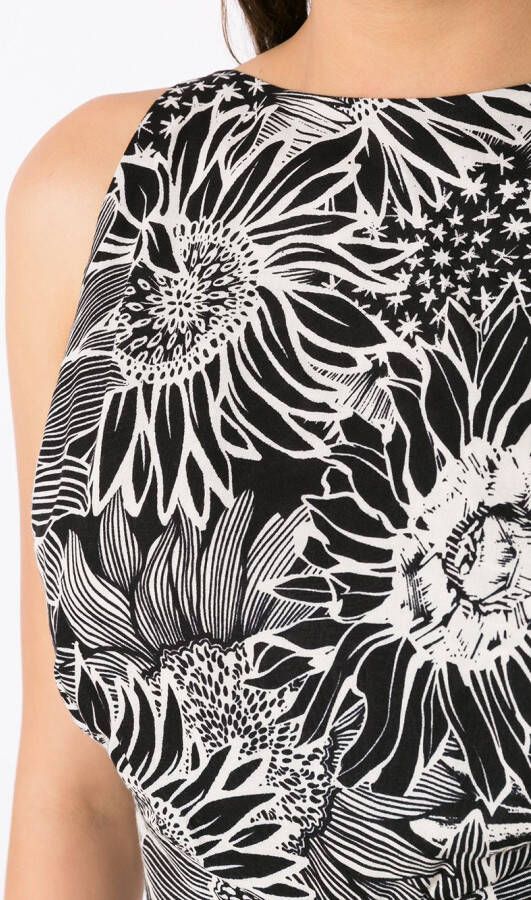 Osklen Jumpsuit met bloemenprint Zwart
