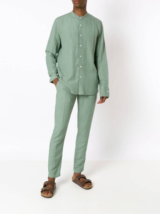 Osklen Linnen pantalon Groen