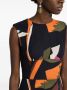 Osklen Midi-jurk met bladerprint Zwart - Thumbnail 4