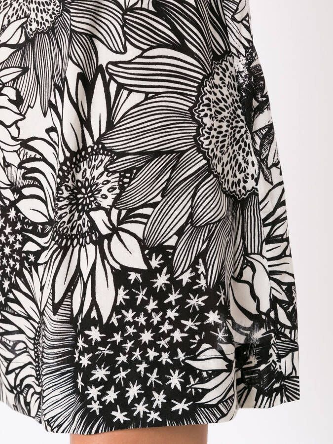 Osklen Midi-jurk met bloemenprint Zwart