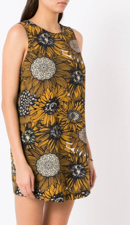 Osklen Mini-jurk met bloemenprint Geel