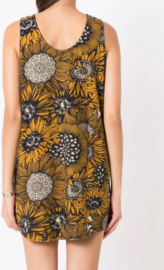 Osklen Mini-jurk met bloemenprint Geel