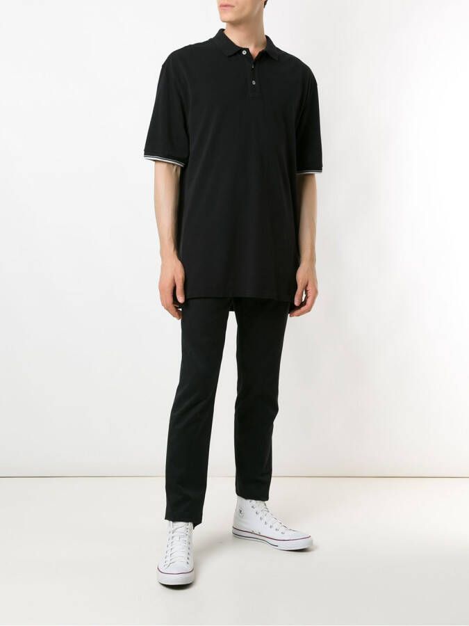 Osklen Poloshirt met geborduurd logo Zwart