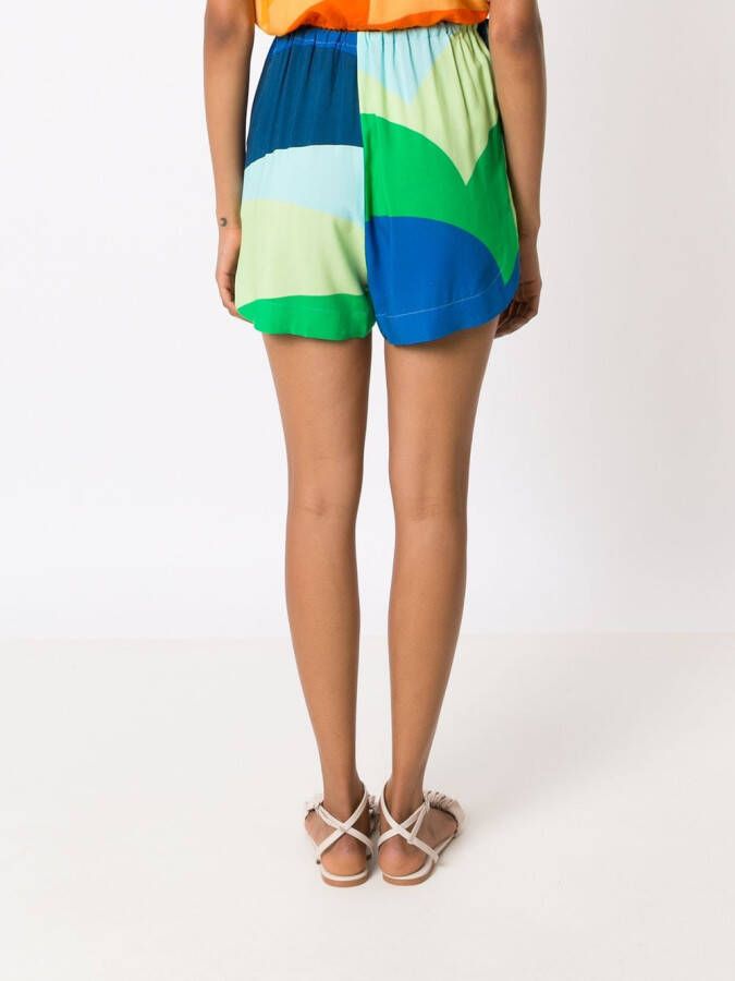 Osklen Shorts met colourblocking Blauw