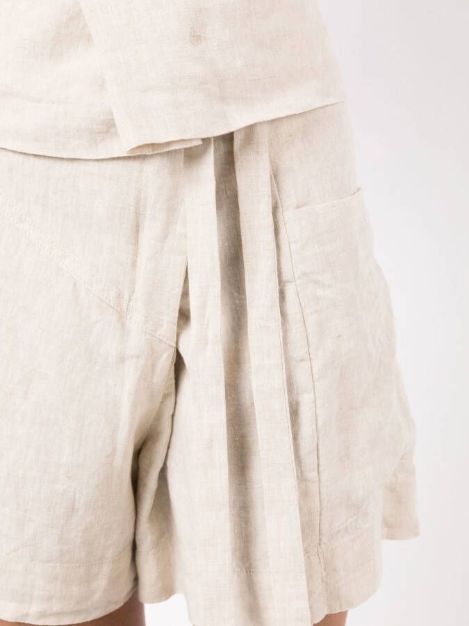 Osklen Shorts met strikdetail Beige