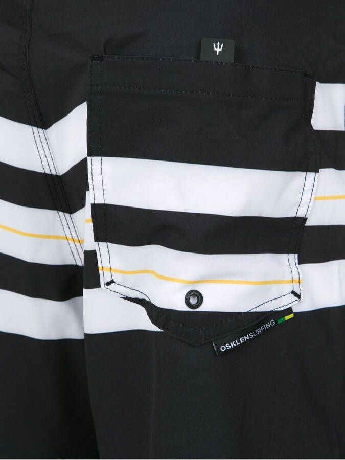Osklen striped swim trunks Zwart