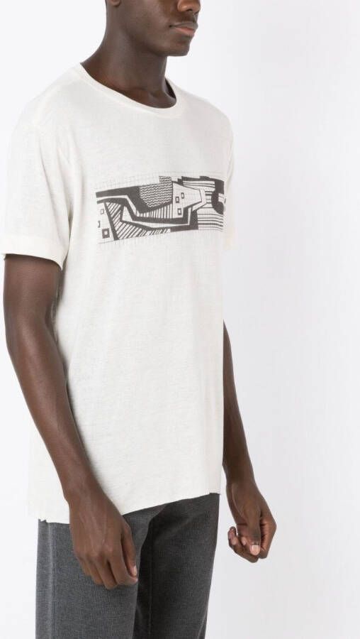 Osklen T-shirt met abstracte print Wit