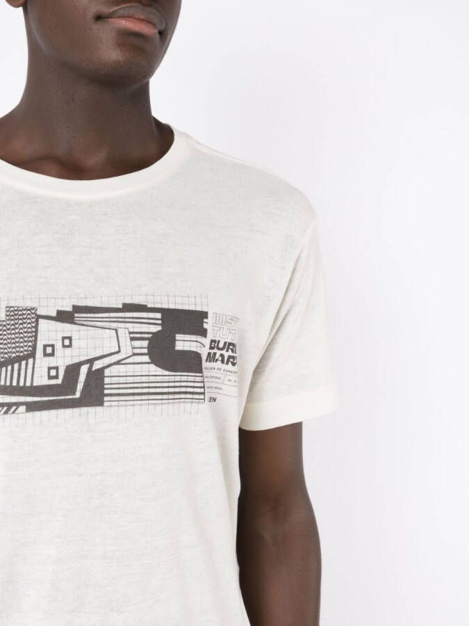 Osklen T-shirt met abstracte print Wit
