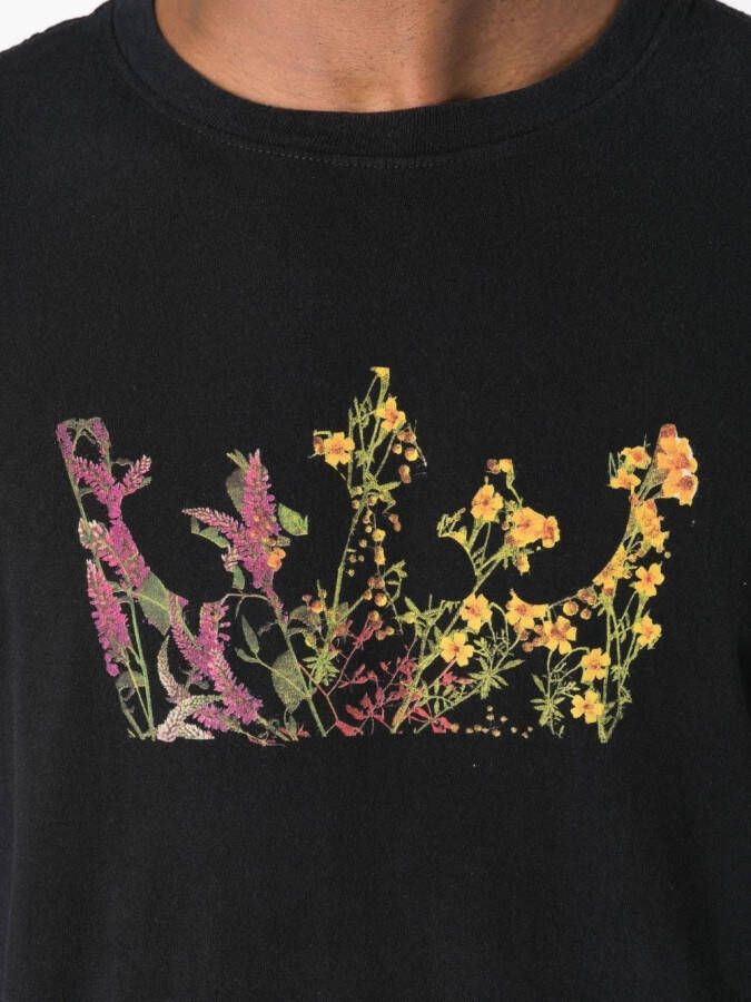 Osklen T-shirt met bloemenprint Zwart