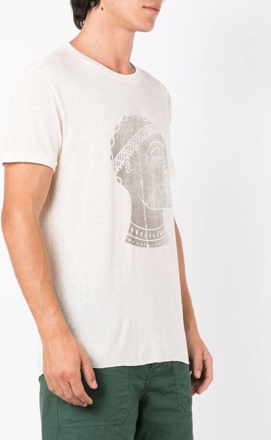 Osklen T-shirt met grafische print Beige