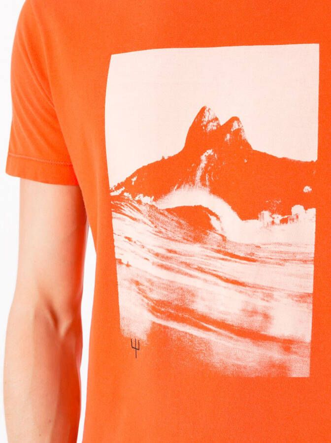 Osklen T-shirt met grafische print Oranje