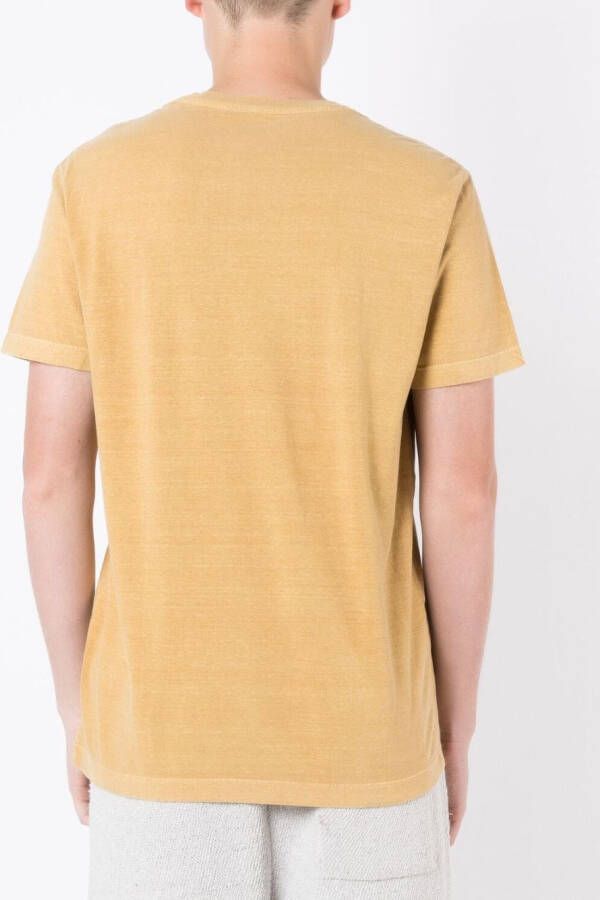 Osklen T-shirt met palmprint Geel