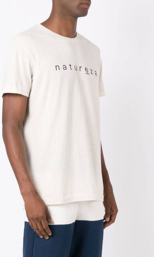 Osklen T-shirt met tekst Beige