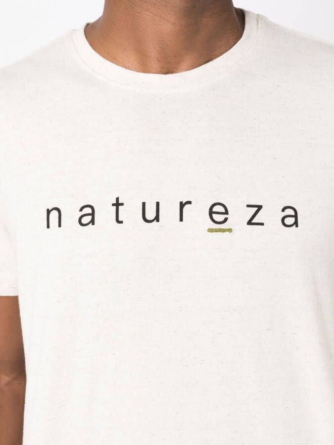 Osklen T-shirt met tekst Beige