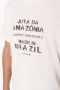 Osklen T-shirt met tekst Beige - Thumbnail 5