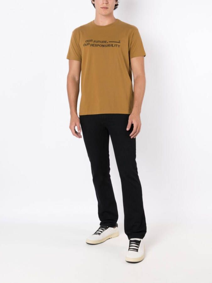 Osklen T-shirt met tekst Bruin