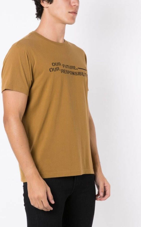 Osklen T-shirt met tekst Bruin