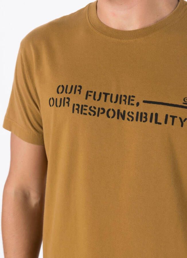 Osklen T-shirt met tekst Bruin
