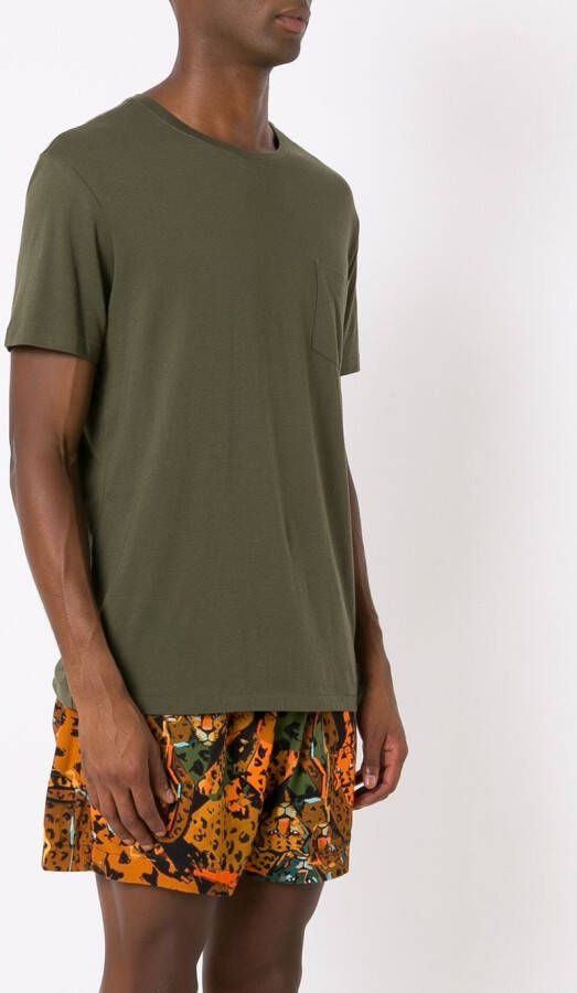 Osklen T-shirt met zak Groen