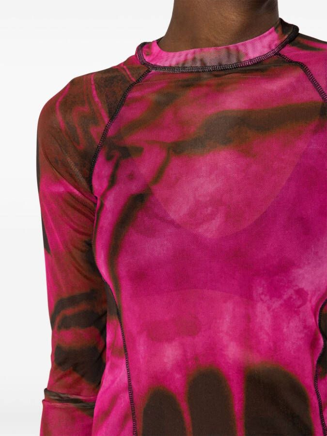 Osklen Top met tie-dye print Roze