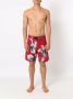 Osklen Zwembroek met bloemenprint Rood - Thumbnail 2