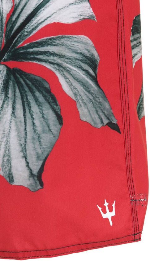 Osklen Zwembroek met bloemenprint Rood