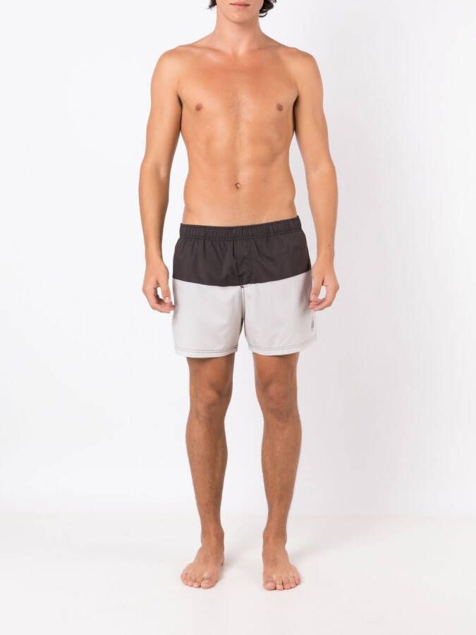 Osklen Zwembroek met colourblocking Beige