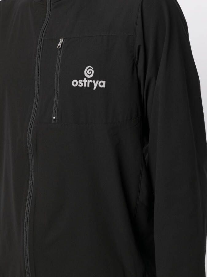 Ostrya Jack met logoprint Zwart