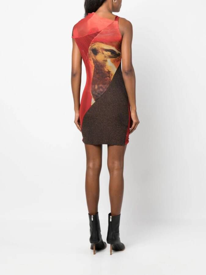 Ottolinger Asymmetrische mini-jurk Rood