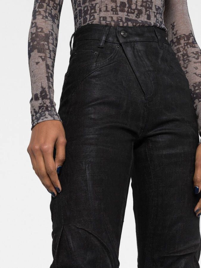 Ottolinger Gedrapeerde jeans Zwart