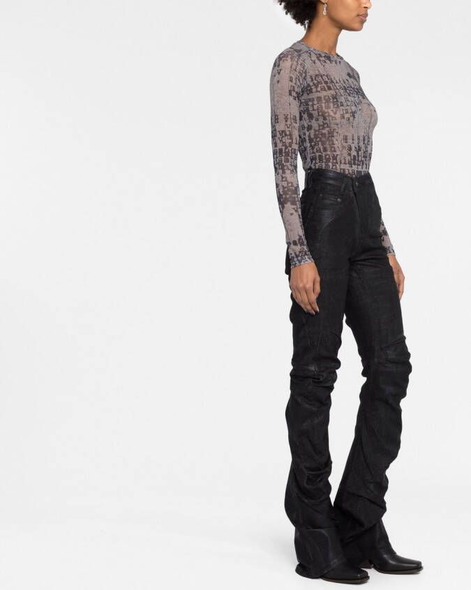 Ottolinger Gedrapeerde jeans Zwart