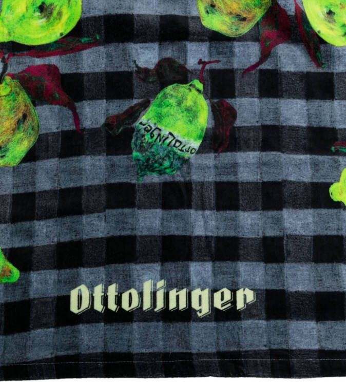 Ottolinger Handdoek met print Blauw