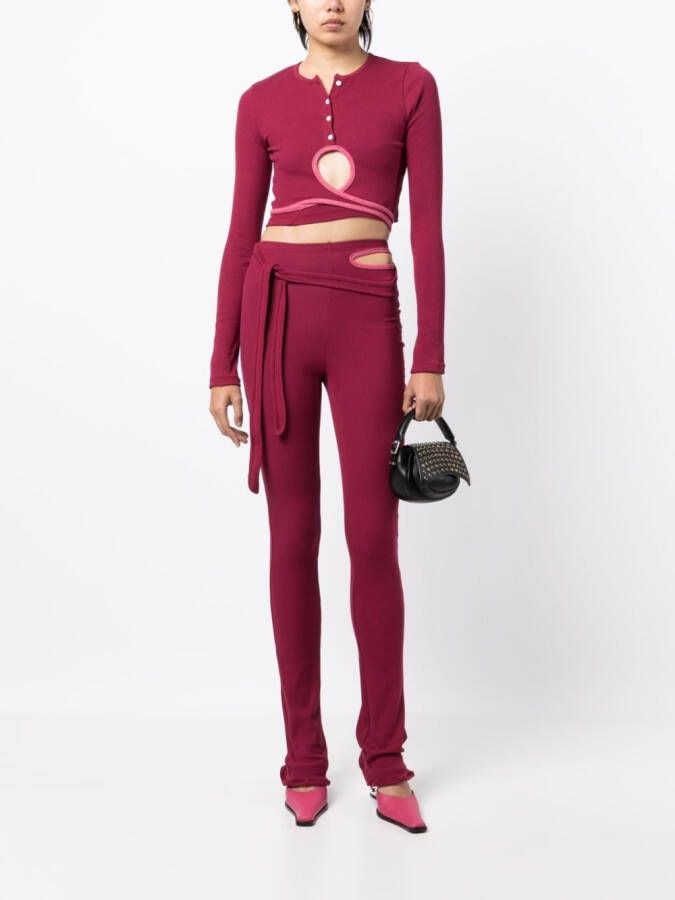 Ottolinger Uitgesneden broek Rood