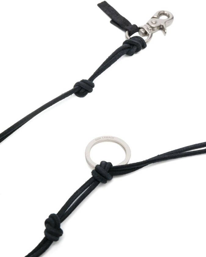 OUR LEGACY Leren sleutelhanger Zwart