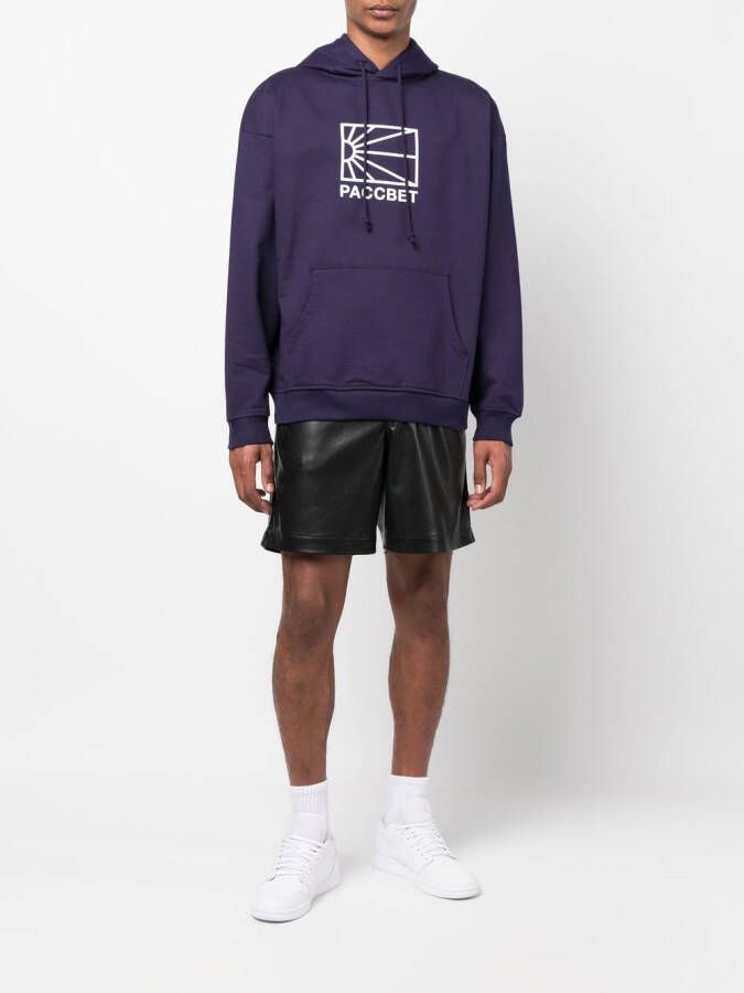 RASSVET Hoodie met logoprint Blauw