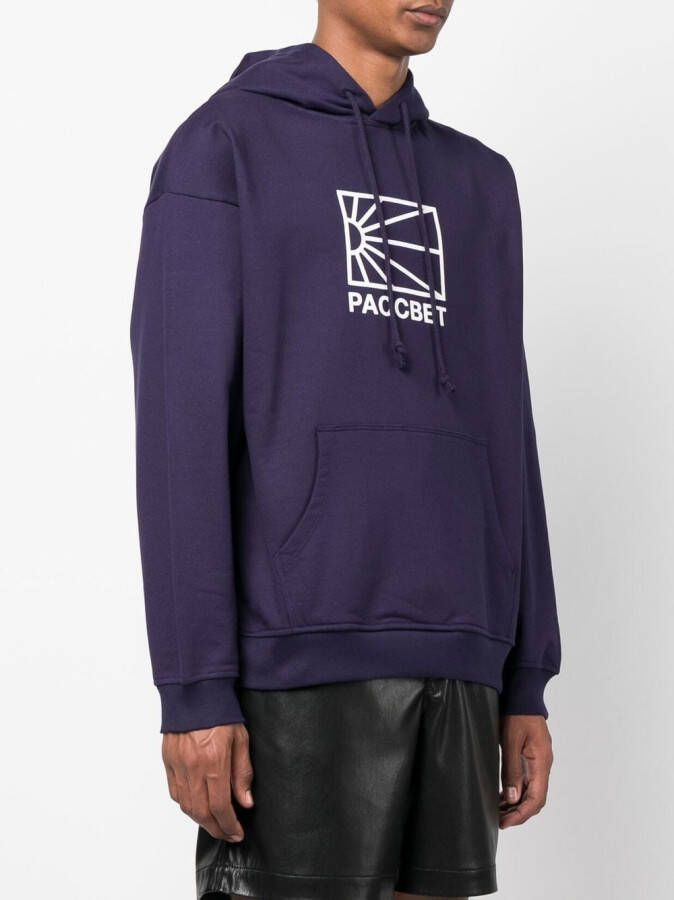 RASSVET Hoodie met logoprint Blauw