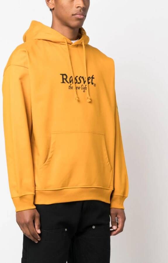 RASSVET Hoodie met logoprint Geel