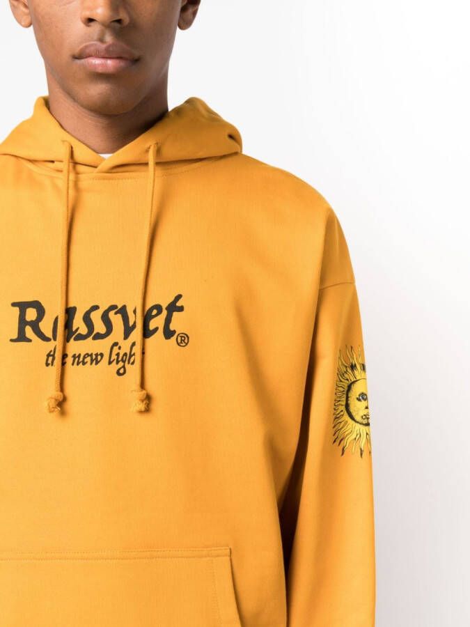 RASSVET Hoodie met logoprint Geel