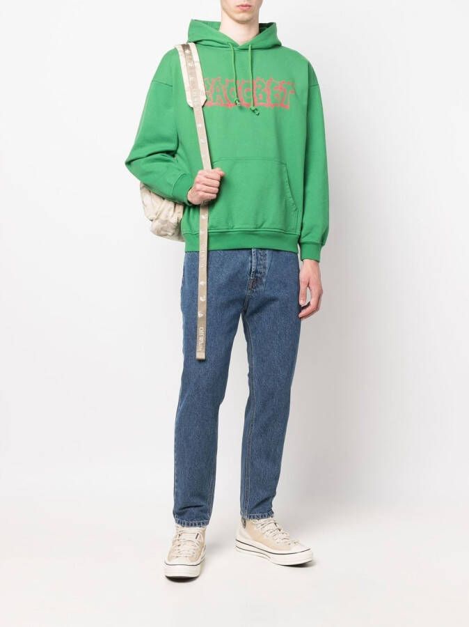 RASSVET Hoodie met logoprint Groen