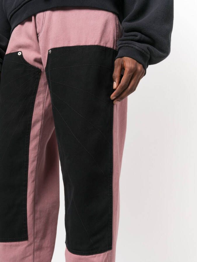 RASSVET Jeans met knievlakken Roze