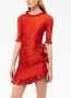 Rabanne Asymmetrische mini-jurk Rood - Thumbnail 4