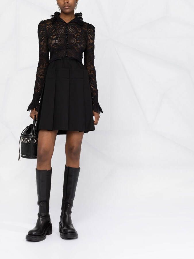 Rabanne Cropped blouse Zwart