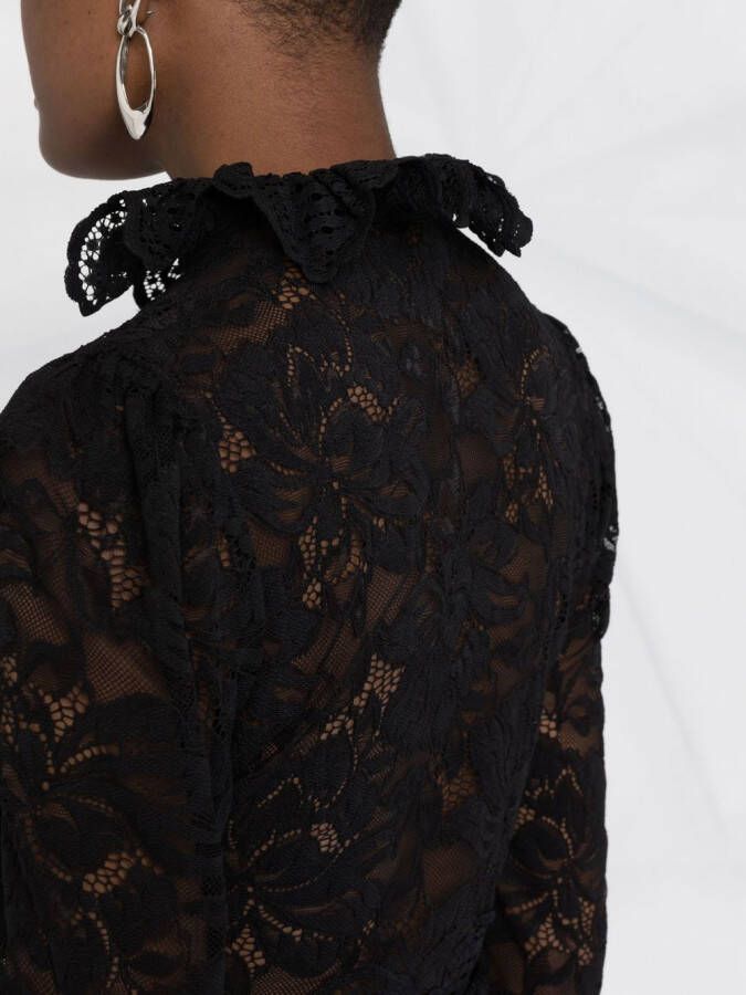 Rabanne Cropped blouse Zwart