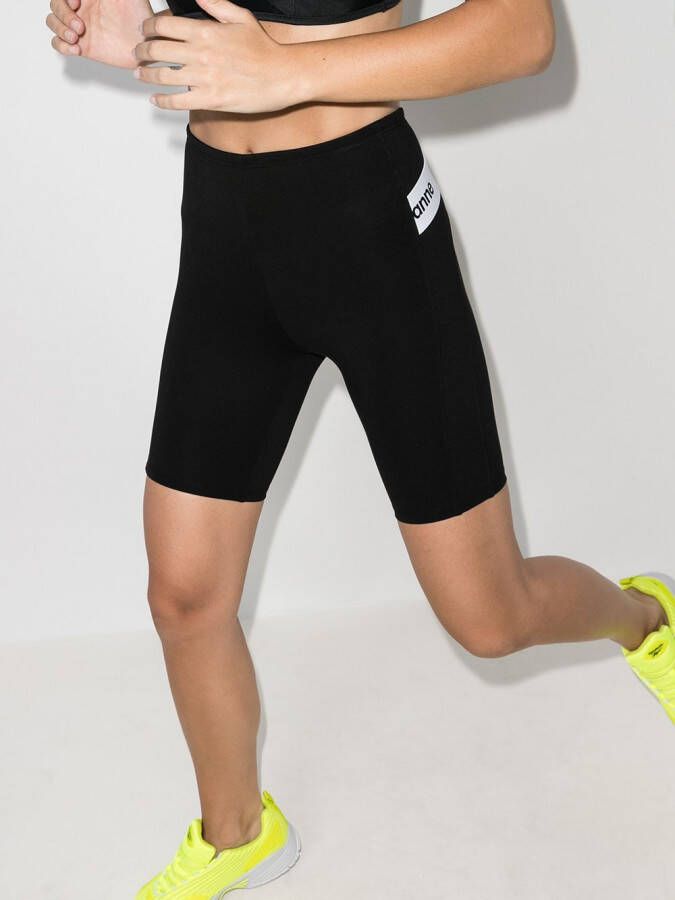 Rabanne Fietsshorts met logoprint Zwart