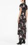 Rabanne Maxi-jurk met bloemenprint Zwart - Thumbnail 4