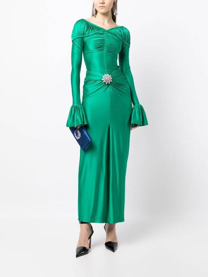 Rabanne Gedrapeerde top Groen