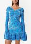 Rabanne Fluwelen mini-jurk Blauw - Thumbnail 2