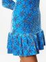 Rabanne Fluwelen mini-jurk Blauw - Thumbnail 4